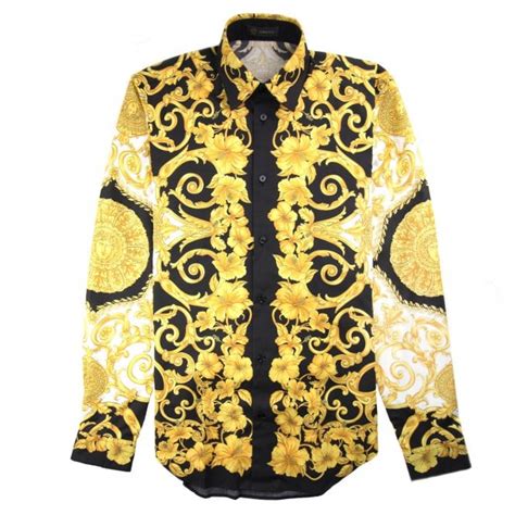 versace purple and gold shirt|Versace shirt black and gold.